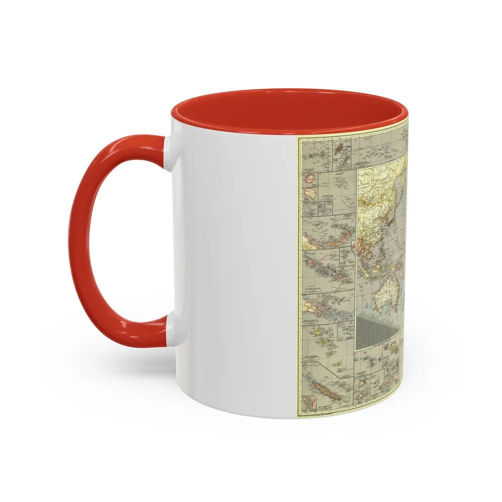 Pacific Ocean (1936) (Map) Accent Coffee Mug-Go Mug Yourself