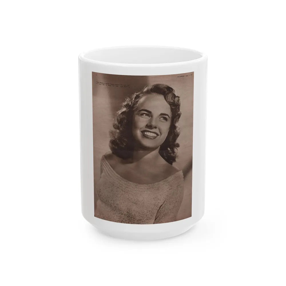 Terry Moore #530 - 8x11.5 Picturegoer Magazine Page Photo from 8-13-49 (Vintage Female Icon) White Coffee Mug-15oz-Go Mug Yourself