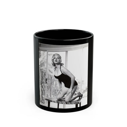 Jeanne Carmen #50 (Vintage Female Icon) Black Coffee Mug-11oz-Go Mug Yourself