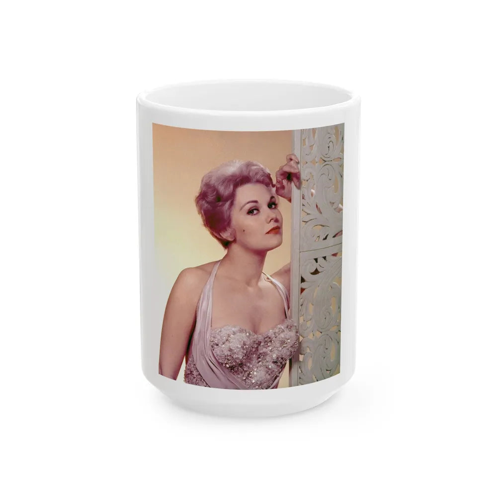 Kim Novak #362 (Vintage Female Icon) White Coffee Mug-15oz-Go Mug Yourself