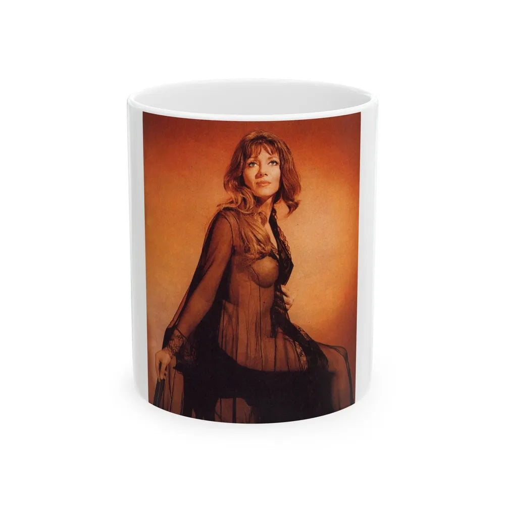 Ingrid Pitt #126 (Vintage Female Icon) White Coffee Mug-11oz-Go Mug Yourself