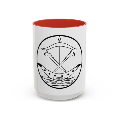 Seal of Dahomey - Accent Coffee Mug-15oz-Red-Go Mug Yourself