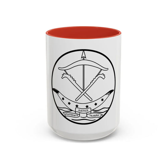 Seal of Dahomey - Accent Coffee Mug-15oz-Red-Go Mug Yourself