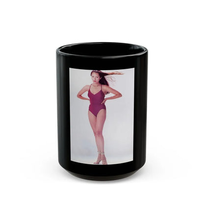 Barbara Carrera #125 (Vintage Female Icon) Black Coffee Mug-15oz-Go Mug Yourself