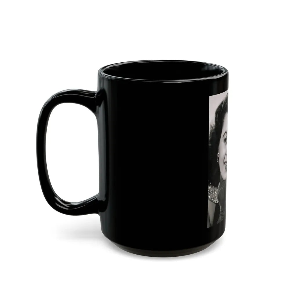 Faith Domergue #64 1 (Vintage Female Icon) Black Coffee Mug-Go Mug Yourself