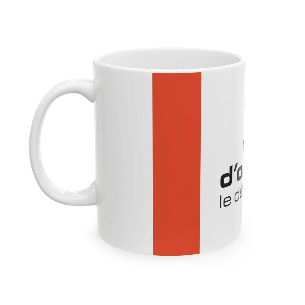 Flag of Val d'Oise France - White Coffee Mug-Go Mug Yourself