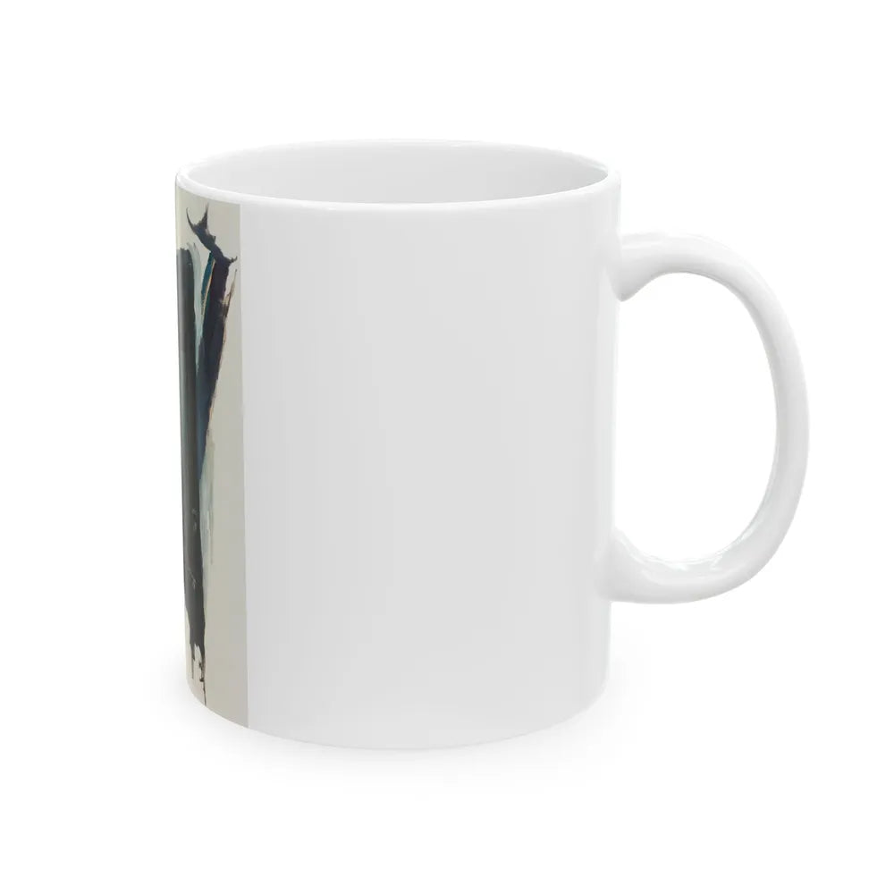 Cowboy Unlocking Door - White Coffee Mug-Go Mug Yourself