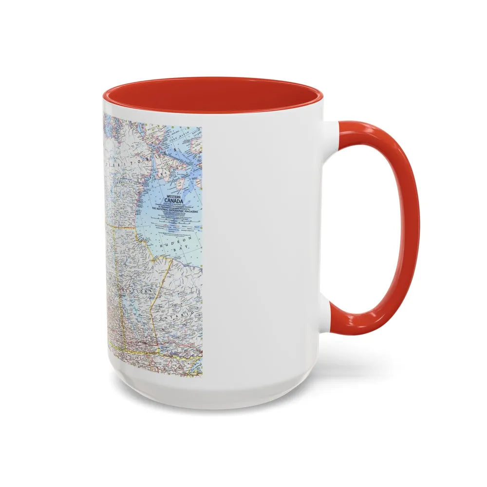 Canada - Western (1966) (Map) Accent Coffee Mug-Go Mug Yourself