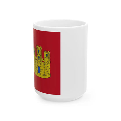 Flag of Castile La Mancha Spain - White Coffee Mug-15oz-Go Mug Yourself