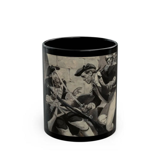 Ethan Allen in Battle (atributted) - Black Coffee Mug-11oz-Go Mug Yourself