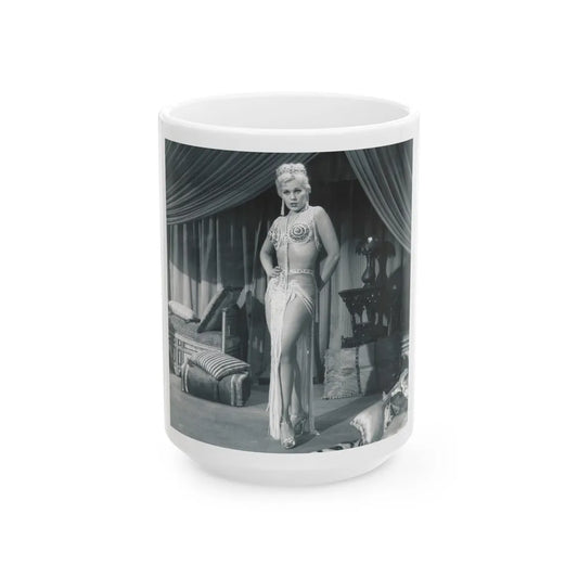 Kim Novak #192 (Vintage Female Icon) White Coffee Mug-15oz-Go Mug Yourself