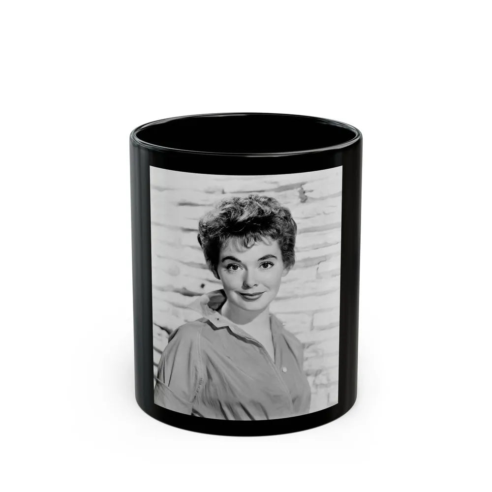 Barbara Rush #107 (Vintage Female Icon) Black Coffee Mug-11oz-Go Mug Yourself