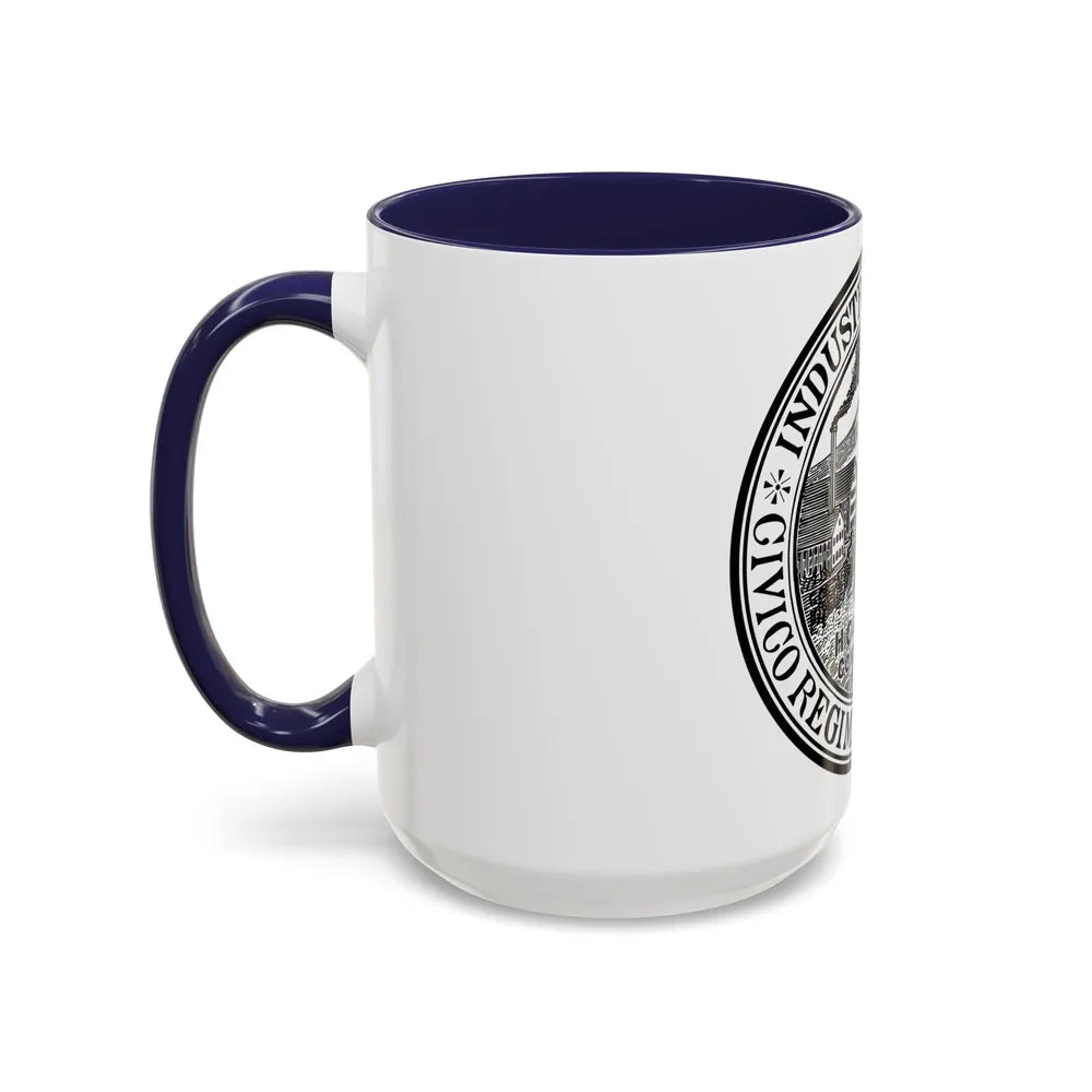 Seal of Holyoke Massachusetts - Accent Coffee Mug-Go Mug Yourself