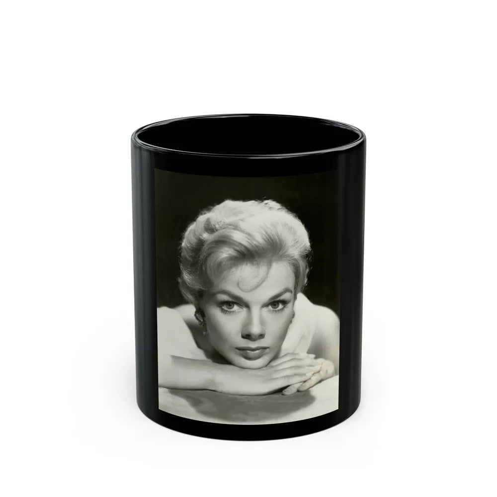 Leslie Parrish #222 (Vintage Female Icon) Black Coffee Mug-11oz-Go Mug Yourself