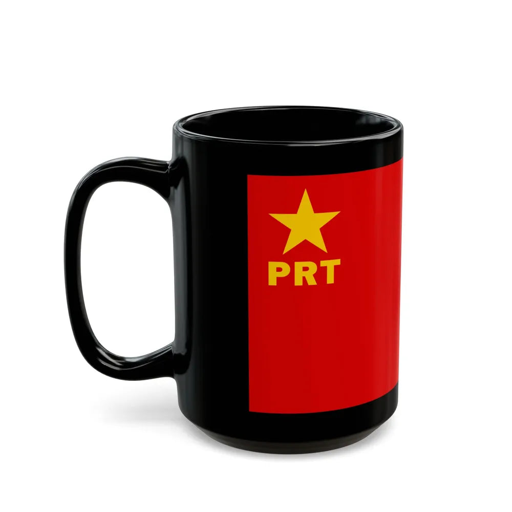 Flag of Workers' Revolutionary Party PRT - Black Coffee Mug-Go Mug Yourself