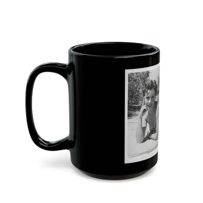 Jeanne Crain #81 (Vintage Female Icon) Black Coffee Mug-Go Mug Yourself