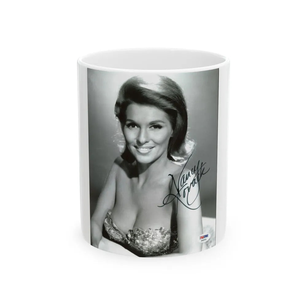 Nancy Kovack #52 (Vintage Female Icon) White Coffee Mug-11oz-Go Mug Yourself