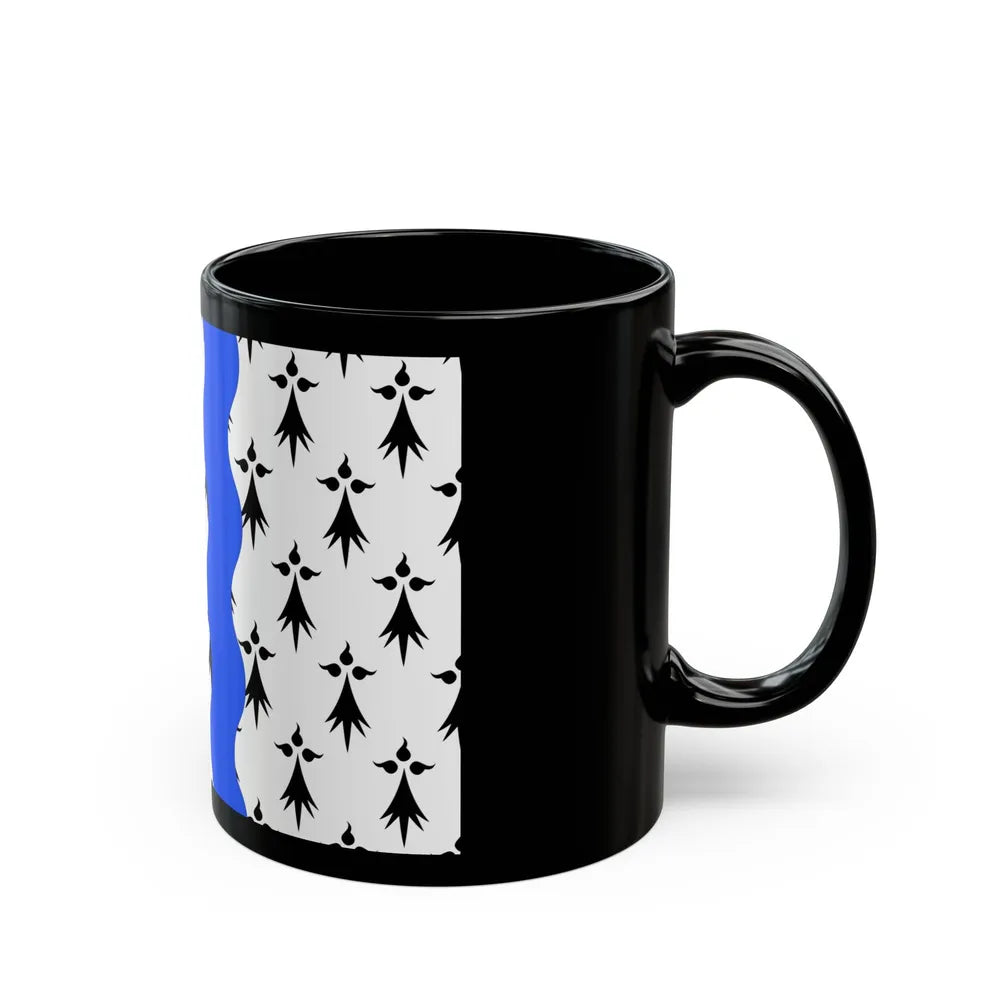 Flag of Ille et Vilaine France 2 - Black Coffee Mug-Go Mug Yourself