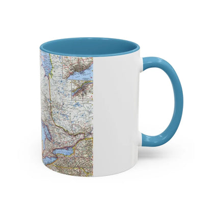 Canada - Central (1963) (Map) Accent Coffee Mug-Go Mug Yourself