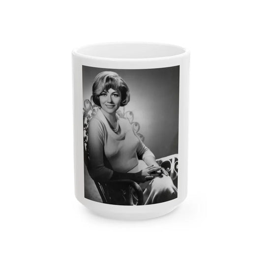 Dorothy Malone #135 (Vintage Female Icon) White Coffee Mug-15oz-Go Mug Yourself