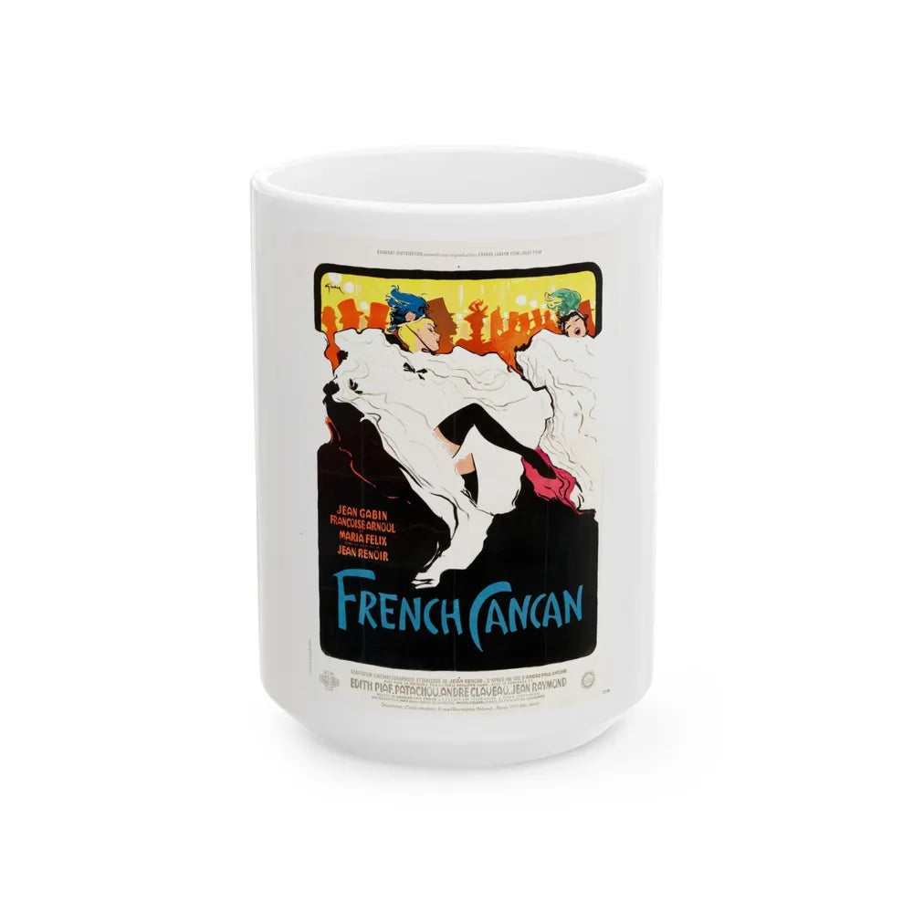 French Cancan (1955), poster - White Coffee Mug-15oz-Go Mug Yourself