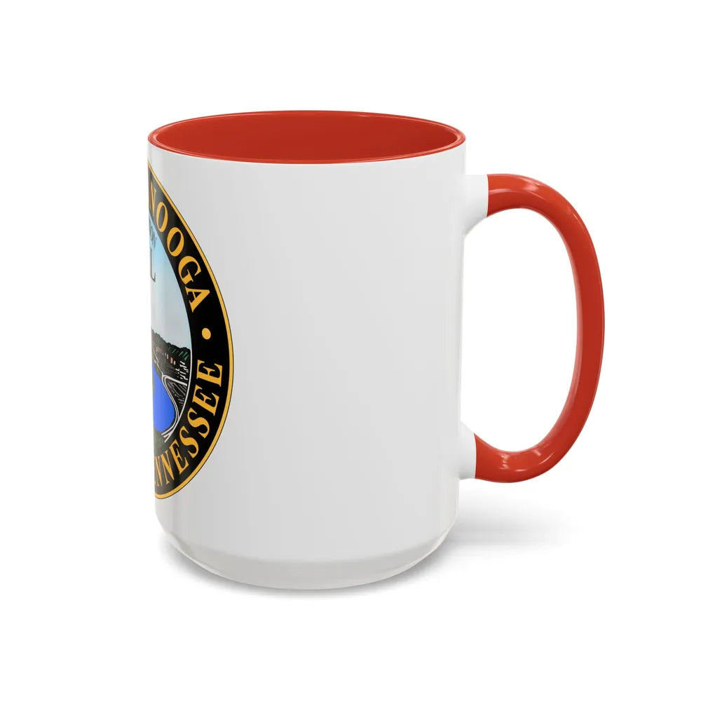 Seal of Chattanooga Tennessee - Accent Coffee Mug-Go Mug Yourself