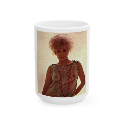 Kim Novak #210 - See through top (Vintage Female Icon) White Coffee Mug-15oz-Go Mug Yourself