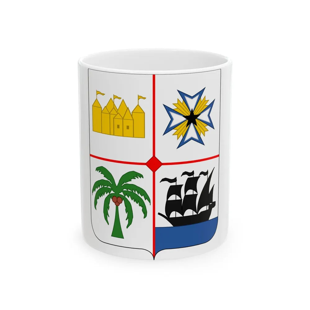 Coat of arms of Benin 2 - White Coffee Mug-11oz-Go Mug Yourself