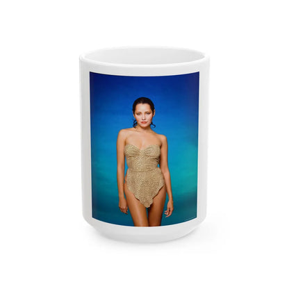 Barbara Carrera #115 (Vintage Female Icon) White Coffee Mug-15oz-Go Mug Yourself