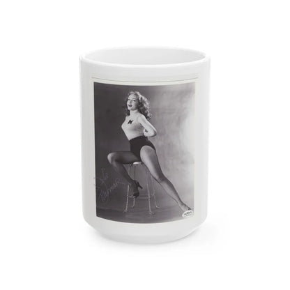 Julie Newmar #32 (Vintage Female Icon) White Coffee Mug-15oz-Go Mug Yourself