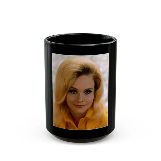 Diane McBain #28 (Vintage Female Icon) Black Coffee Mug-15oz-Go Mug Yourself