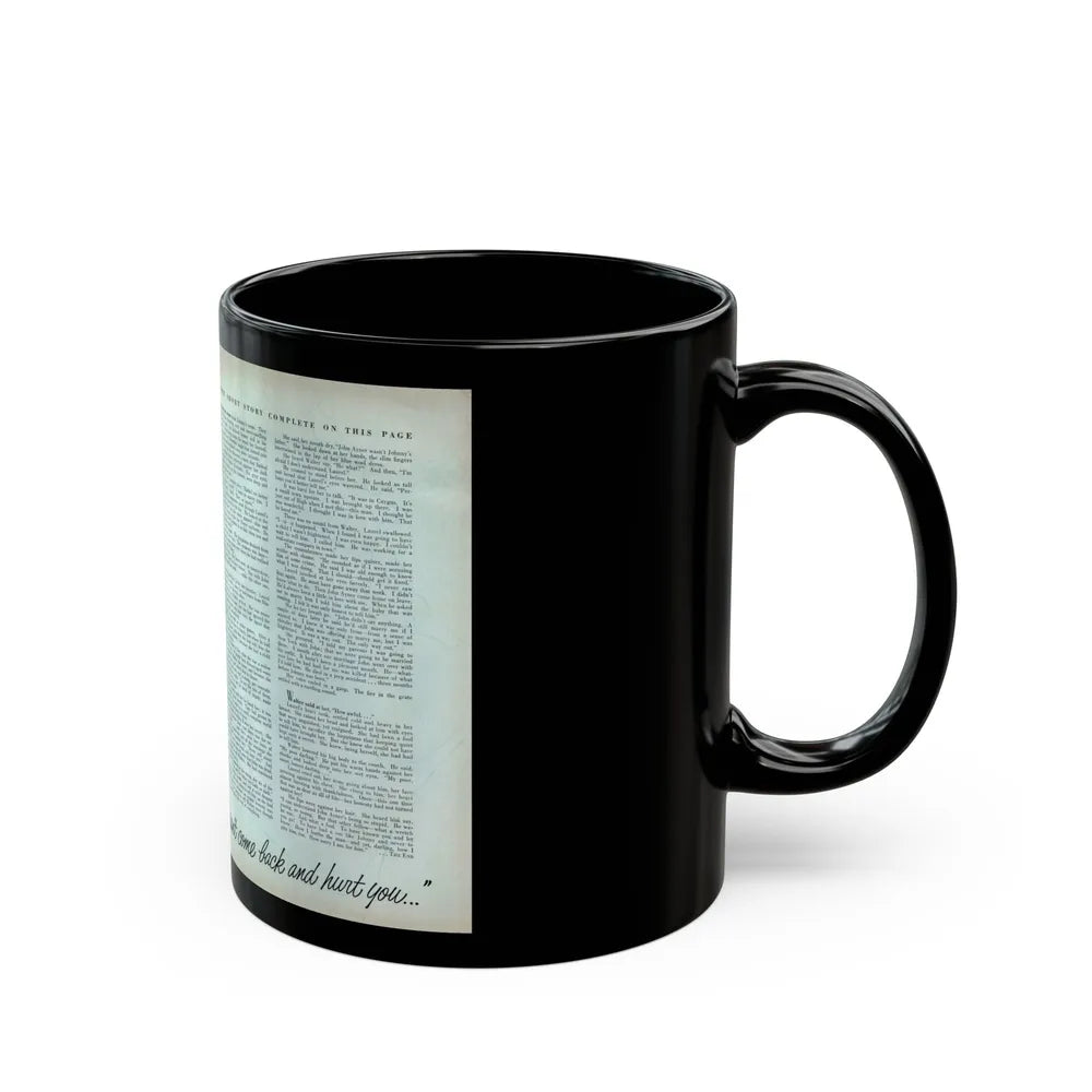 Confession, Redbook magazine, June 1951 - Black Coffee Mug-Go Mug Yourself