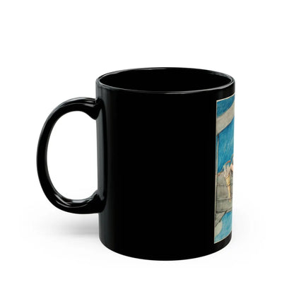 Cupid in Flight - Black Coffee Mug-Go Mug Yourself