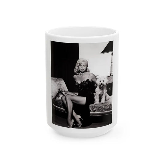 Diana Dors #99 (Vintage Female Icon) White Coffee Mug-15oz-Go Mug Yourself