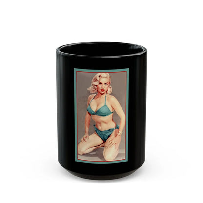 Jeanne Carmen #232 (Vintage Female Icon) Black Coffee Mug-15oz-Go Mug Yourself