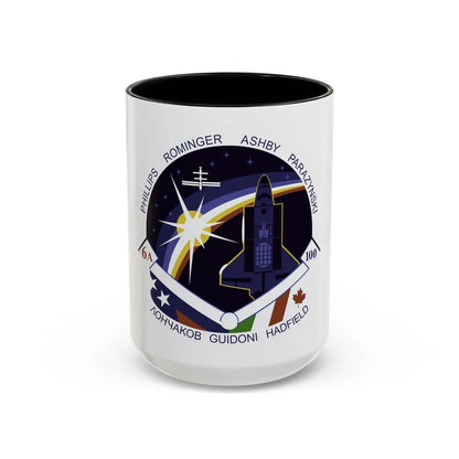 STS 100 (NASA) Accent Coffee Mug-15oz-Black-Go Mug Yourself