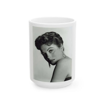 Faith Domergue #128 (Vintage Female Icon) White Coffee Mug-15oz-Go Mug Yourself