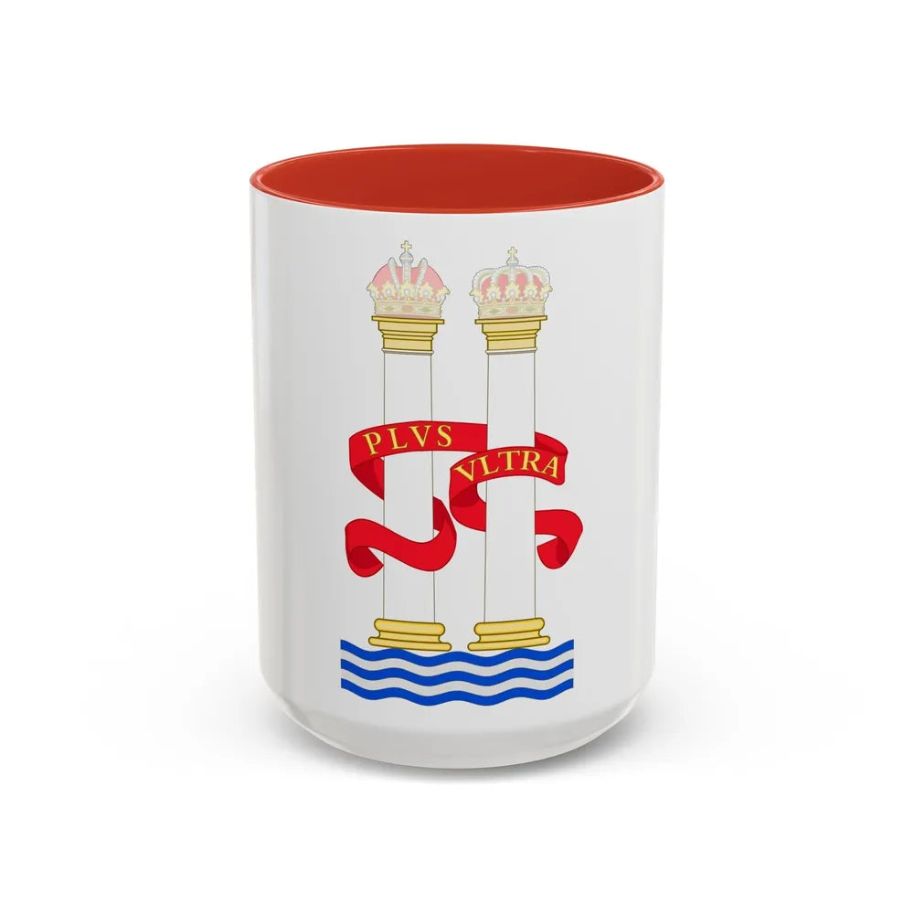 Pillars of Hercules - Accent Coffee Mug-15oz-Red-Go Mug Yourself