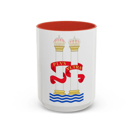 Pillars of Hercules - Accent Coffee Mug-15oz-Red-Go Mug Yourself