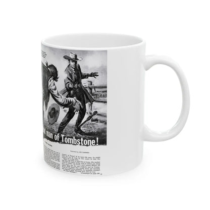 Doc Holliday - Kill-Crazy dead man of Tombstone, Man's Adventure, December 1958 - White Coffee Mug-Go Mug Yourself