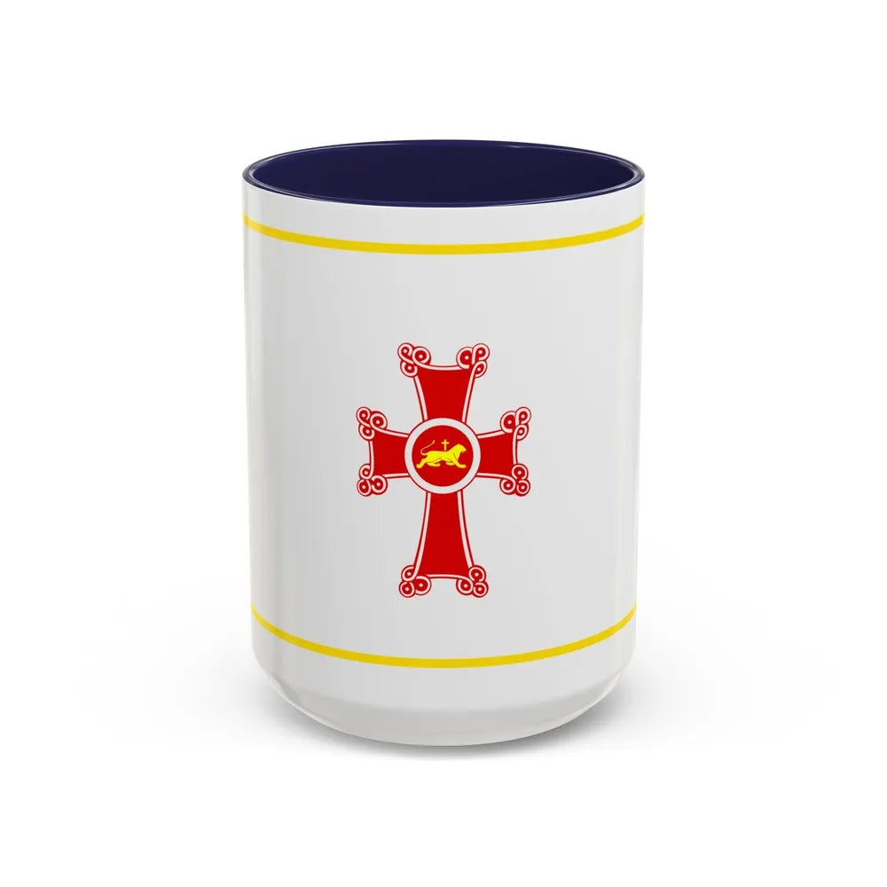 Flag of Gyumri Armenia - Accent Coffee Mug-15oz-Navy-Go Mug Yourself