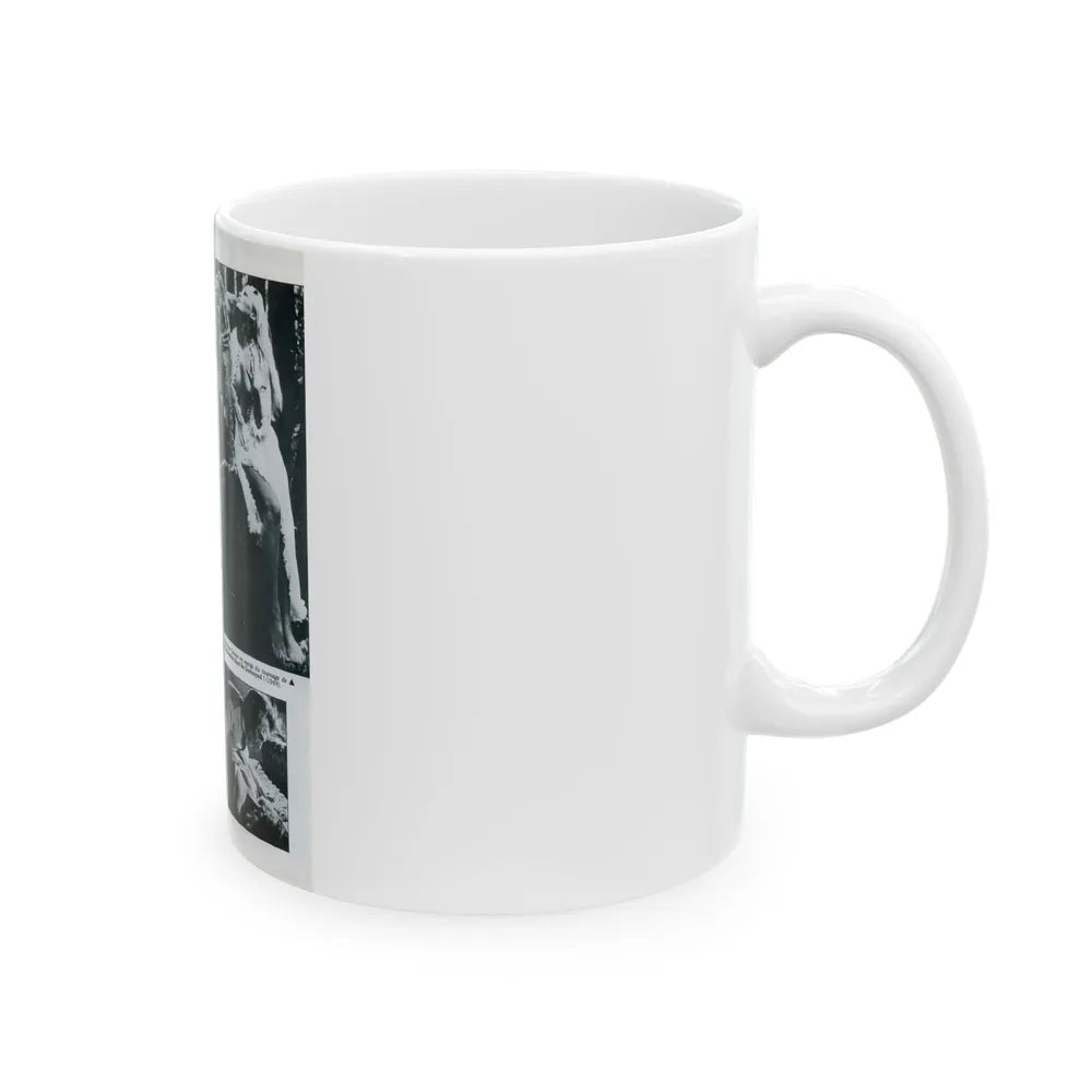 Veronica Carlson #83 - B&W Mag. Photos & Article (Vintage Female Icon) White Coffee Mug-Go Mug Yourself