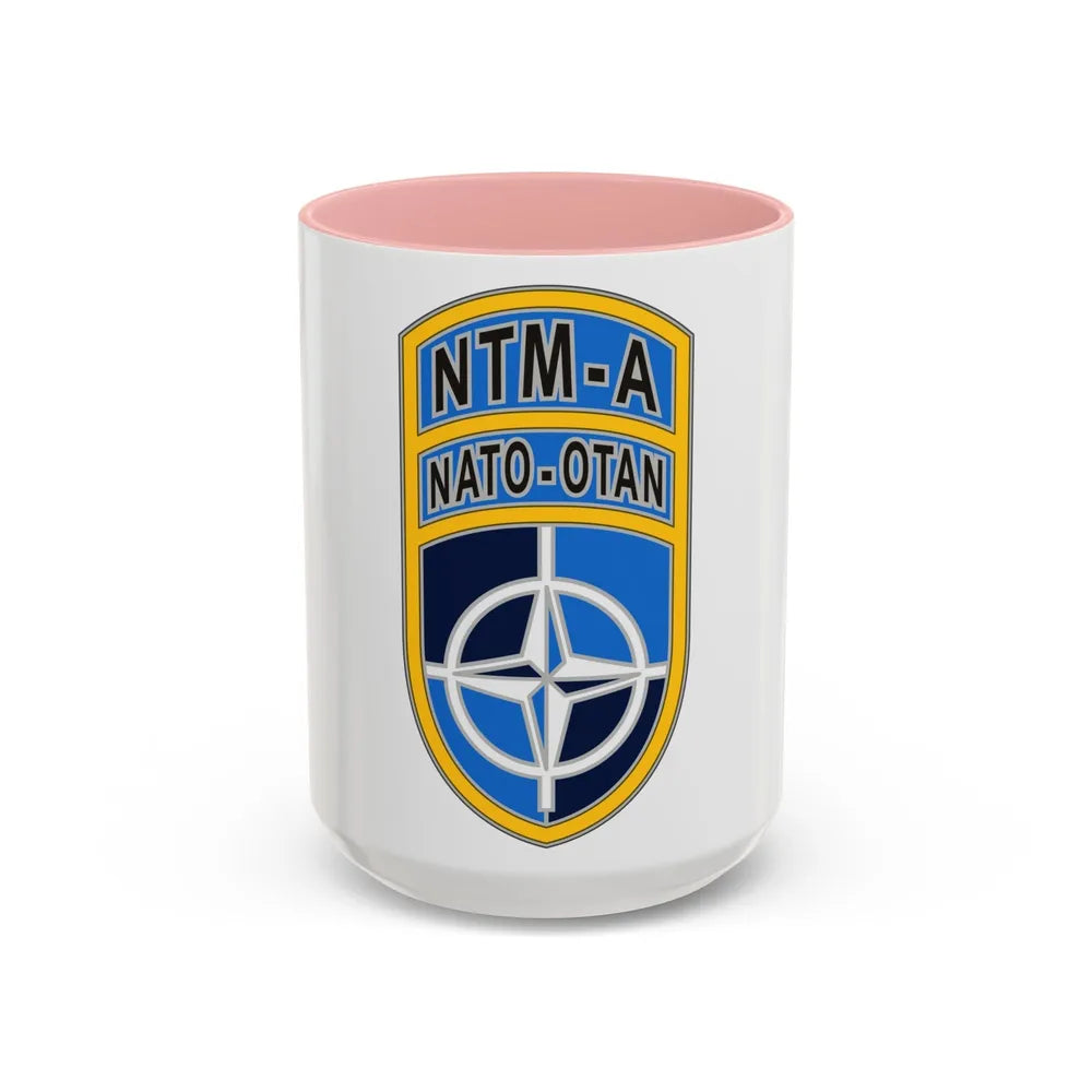 NATO Training MissionAfghanistan (U.S. Army) Accent Coffee Mug-15oz-Pink-Go Mug Yourself