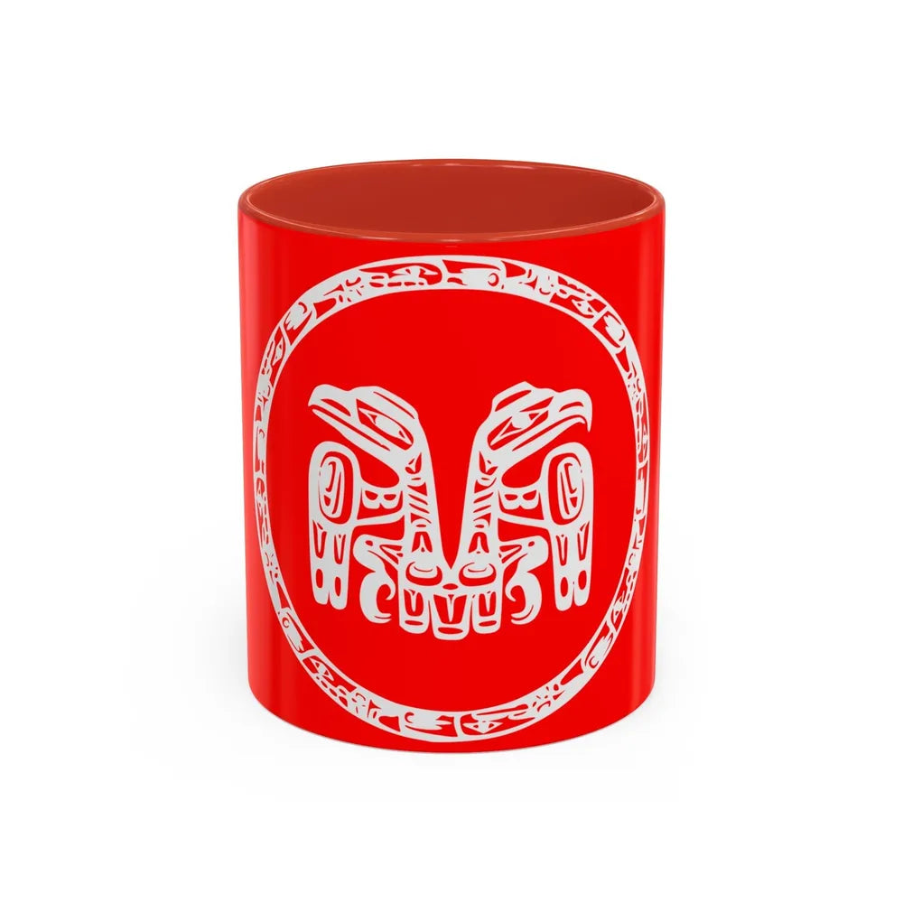 Haida Flag - Accent Coffee Mug-11oz-Red-Go Mug Yourself