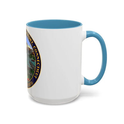 Seal of Bridgeport Connecticut - Accent Coffee Mug-Go Mug Yourself