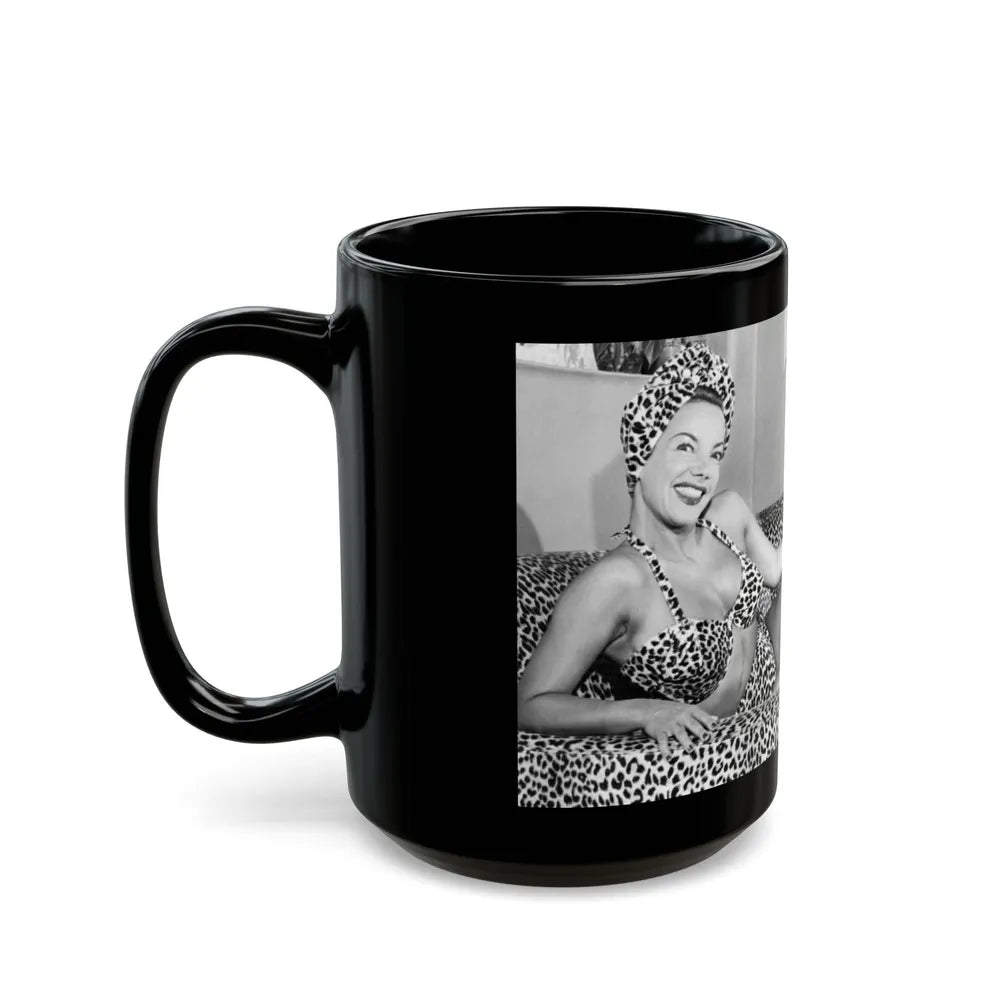 Carmen Miranda #06 (Vintage Female Icon) Black Coffee Mug-Go Mug Yourself