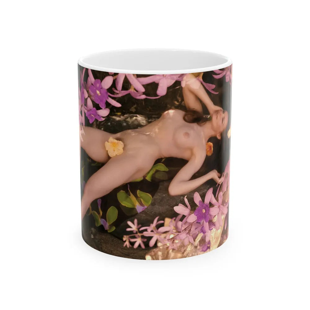 Julie Newmar #284 - Topless (Vintage Female Icon) White Coffee Mug-11oz-Go Mug Yourself