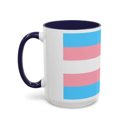 Transgender Pride Flag - Accent Coffee Mug-Go Mug Yourself