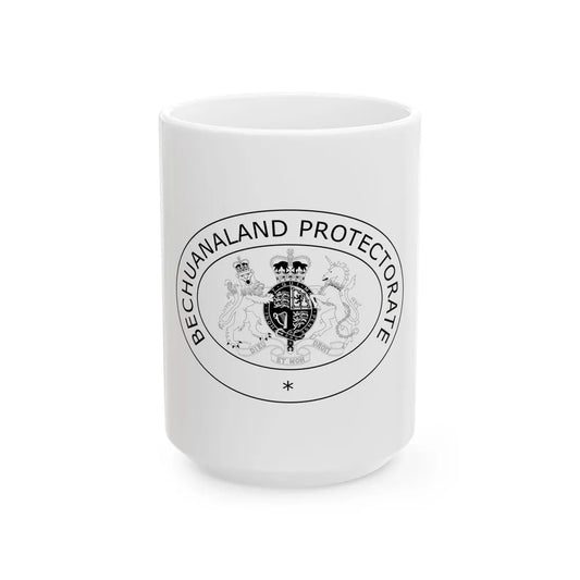 Coat of arms of Bechuanaland Protectorate - White Coffee Mug-15oz-Go Mug Yourself