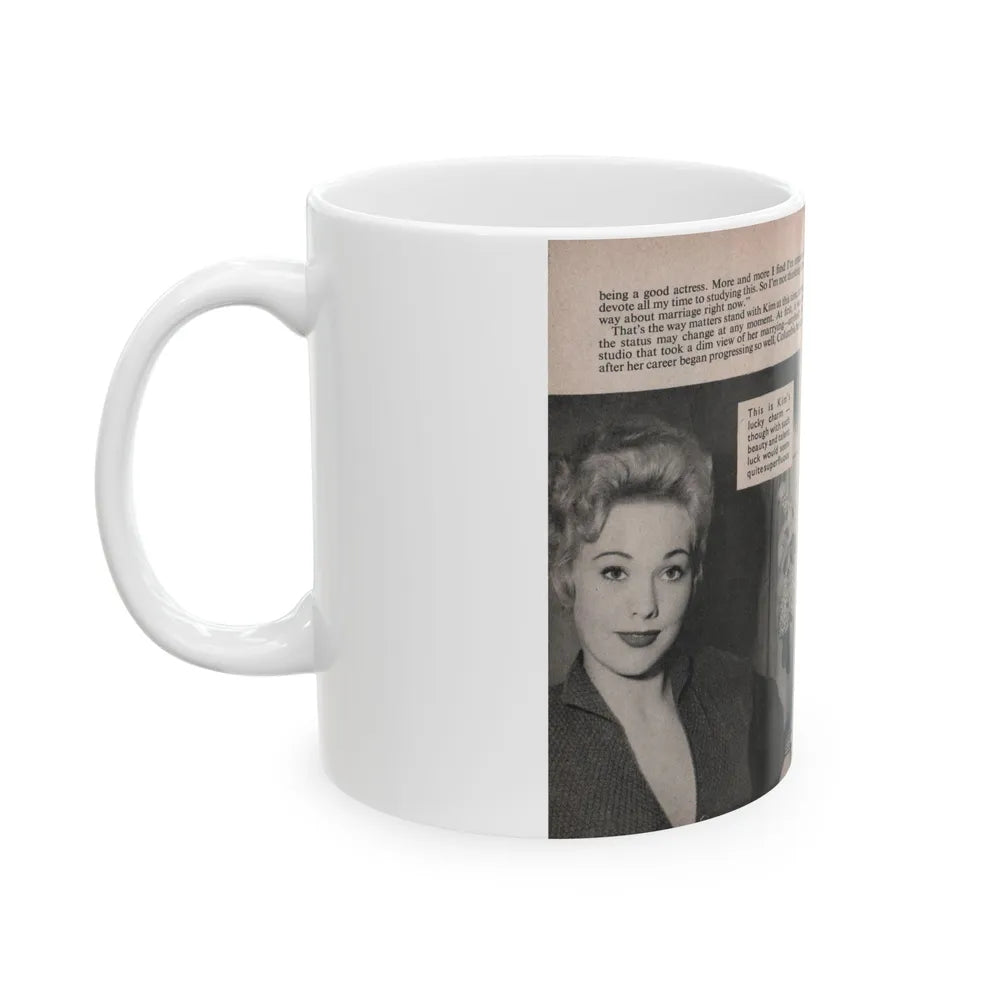 Kim Novak #160 - Scanned Mag. 66 Photos 1 (Vintage Female Icon) White Coffee Mug-Go Mug Yourself